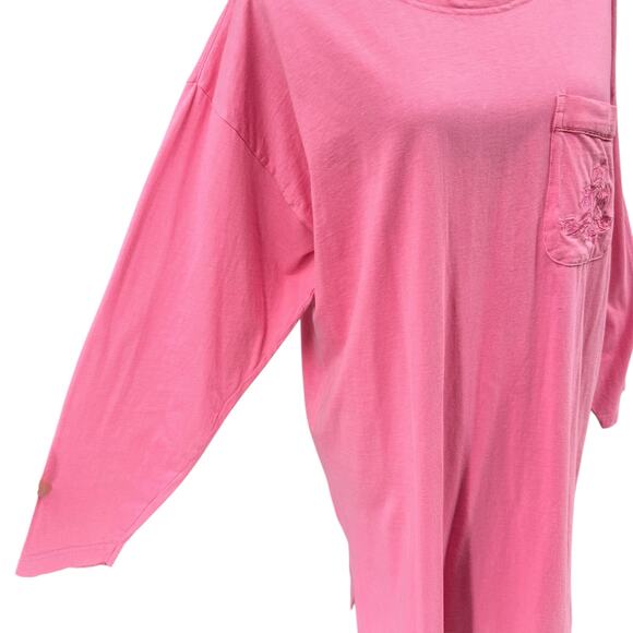Vintage Victoria’s Secret Gold Label Barbie Pink 100% Cotton Sleepshirt Pajama - Picture 6 of 12